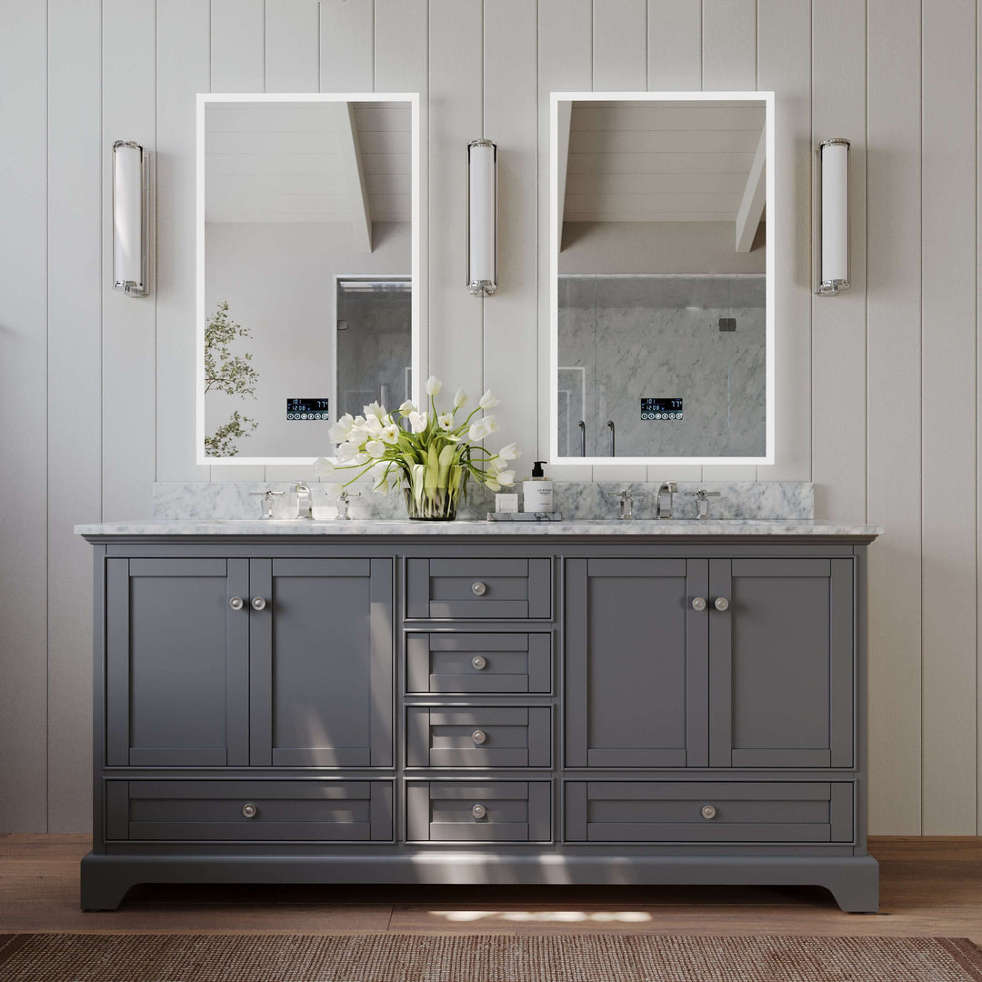 Audrey French Classic Handcrafted Vanity with Marble or Quartz Top
