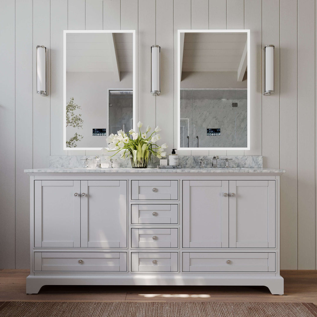 Audrey French Classic Handcrafted Vanity with Marble or Quartz Top