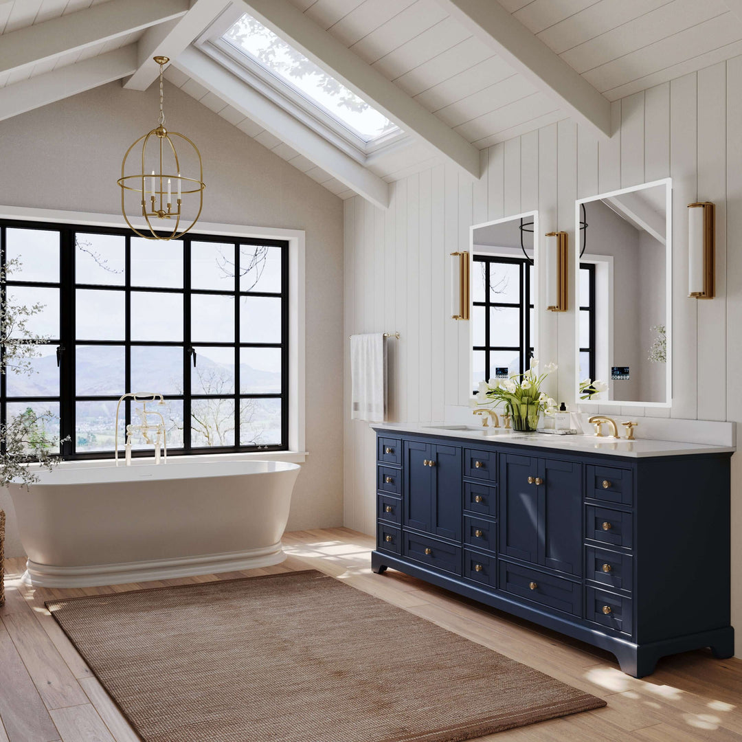 Audrey French Classic Handcrafted Vanity with Marble or Quartz Top