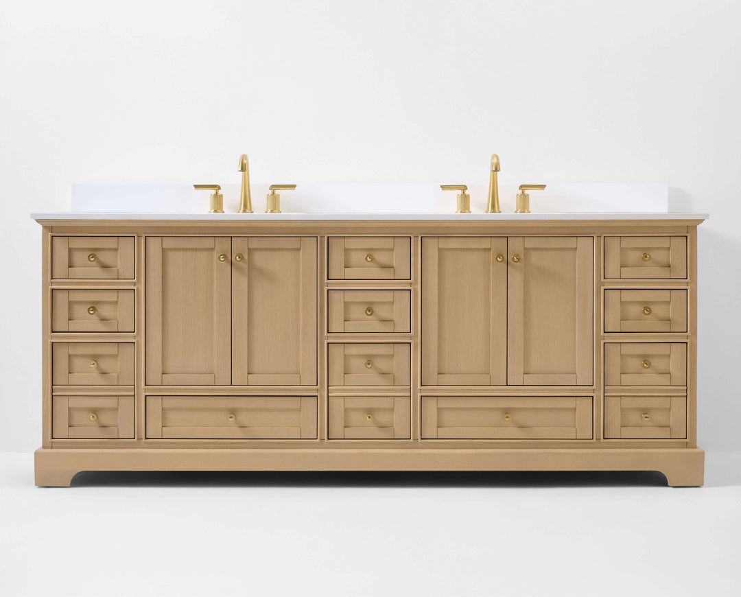 Audrey French Classic Handcrafted Vanity with Marble or Quartz Top