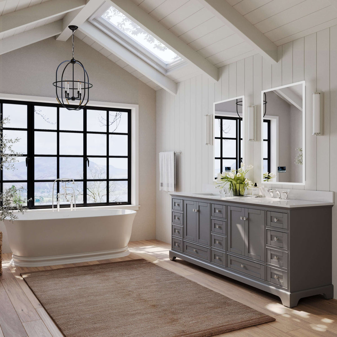 Audrey French Classic Handcrafted Vanity with Marble or Quartz Top