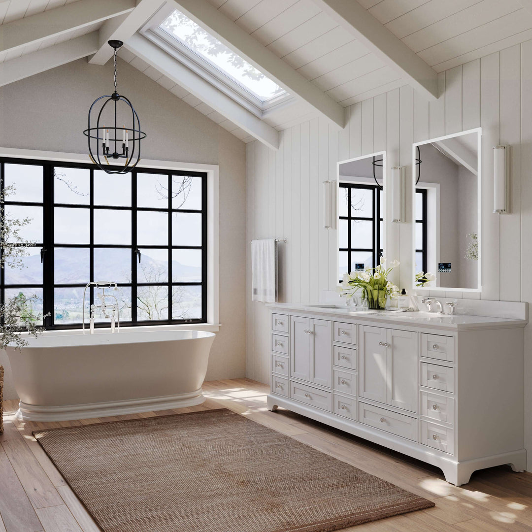 Audrey French Classic Handcrafted Vanity with Marble or Quartz Top