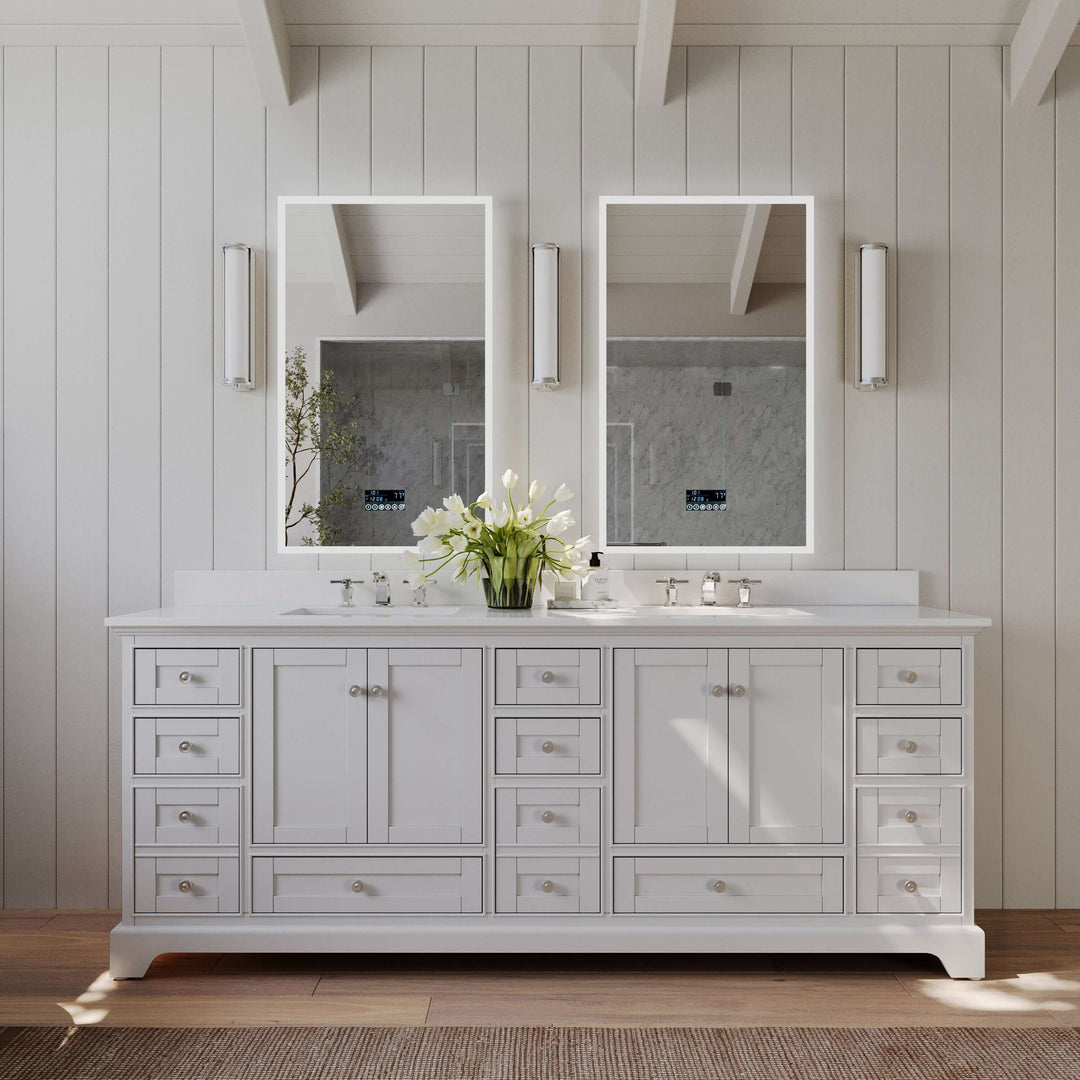 Audrey French Classic Handcrafted Vanity with Marble or Quartz Top