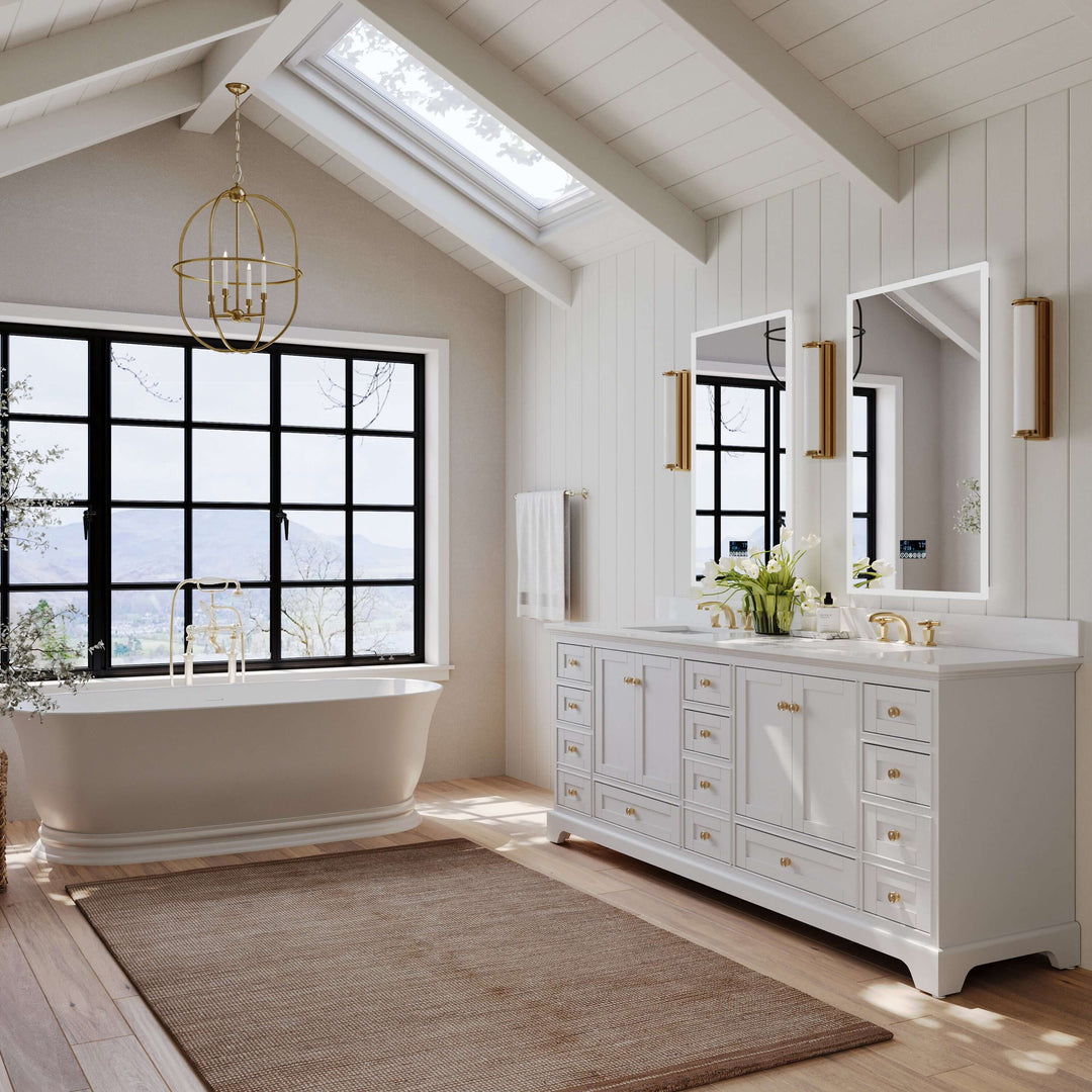 Audrey French Classic Handcrafted Vanity with Marble or Quartz Top