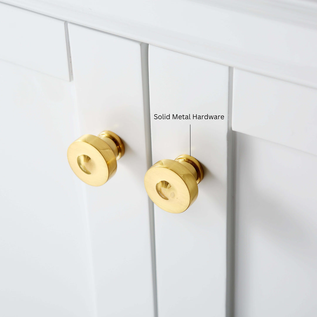 Audrey French Classic Handcrafted Vanity with Marble or Quartz Top