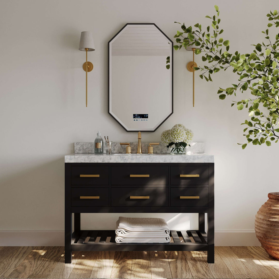 Elizabeth Transitional Handcrafted Vanity with Marble or Quartz Top