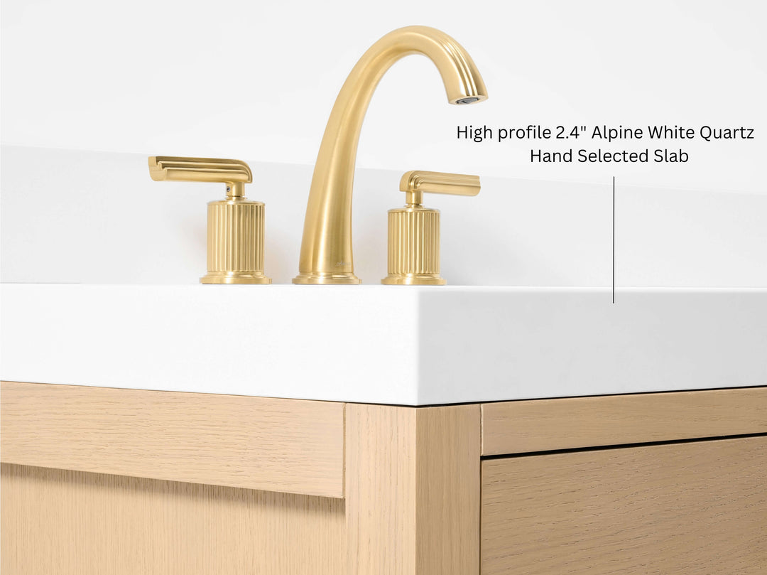 Elizabeth Transitional Handcrafted Vanity with Marble or Quartz Top