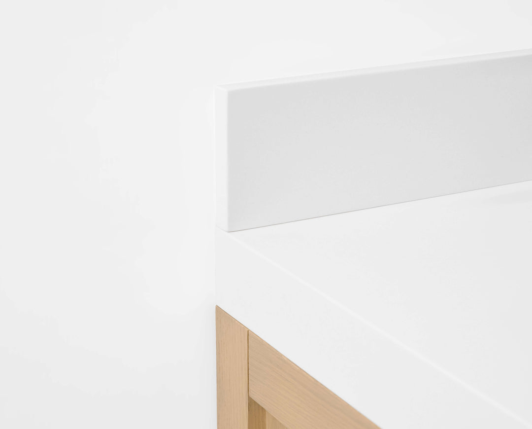 Elizabeth Transitional Handcrafted Vanity with Marble or Quartz Top