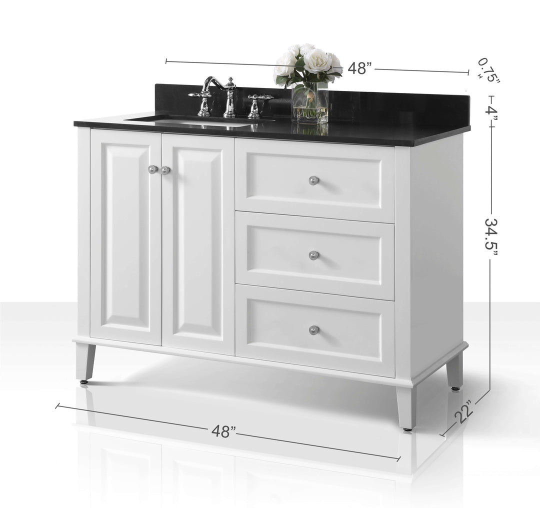 Hannah 42" & 48" Bathroom Vanity Set - Solid Wood with Quartz Top