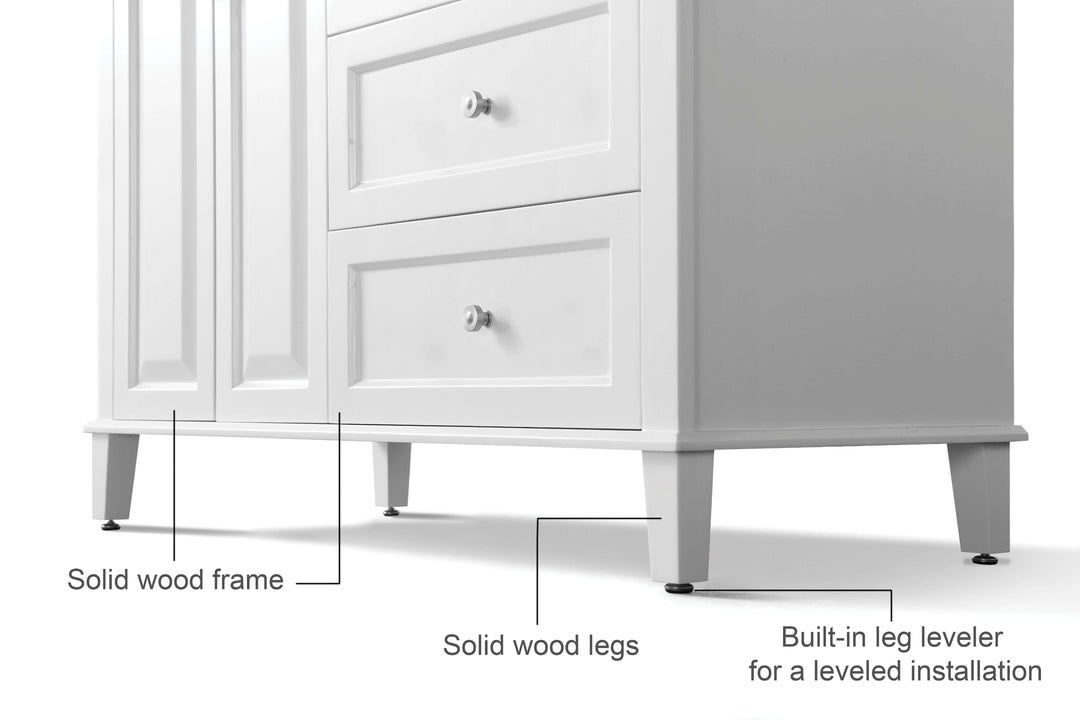 Hannah 42" & 48" Bathroom Vanity Set - Solid Wood with Quartz Top