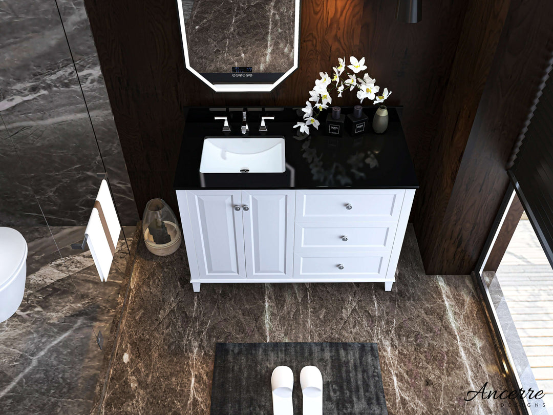 Hannah 42" & 48" Bathroom Vanity Set - Solid Wood with Quartz Top