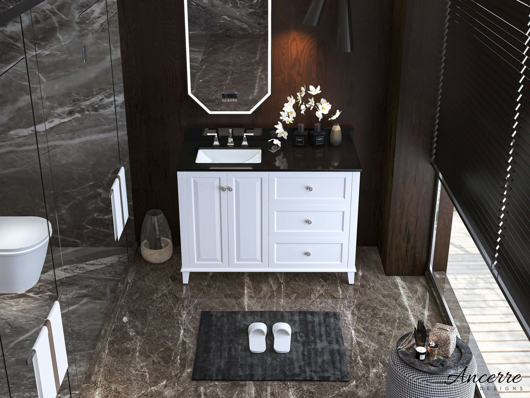 Hannah 42" & 48" Bathroom Vanity Set - Solid Wood with Quartz Top
