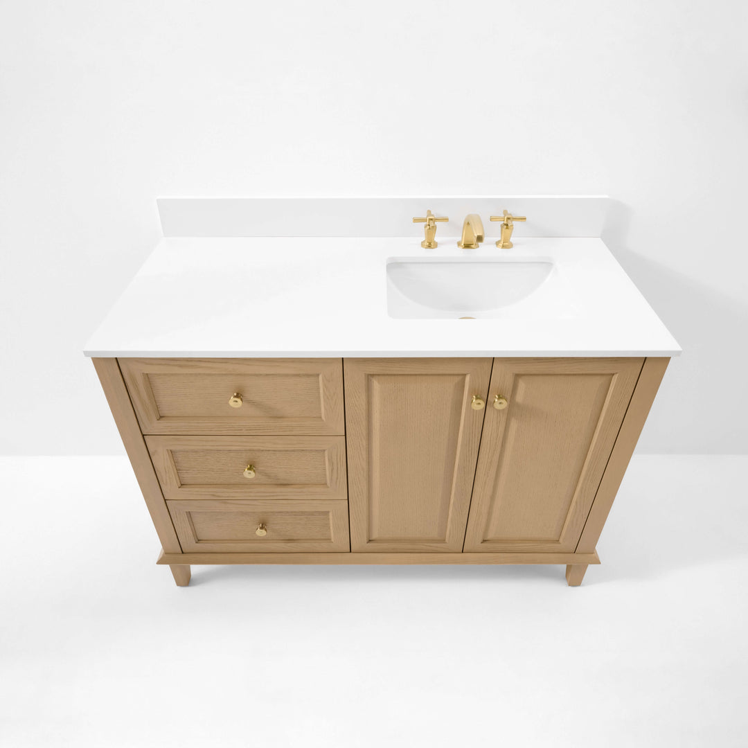 Hannah 42" & 48" Bathroom Vanity Set - Solid Wood with Quartz Top
