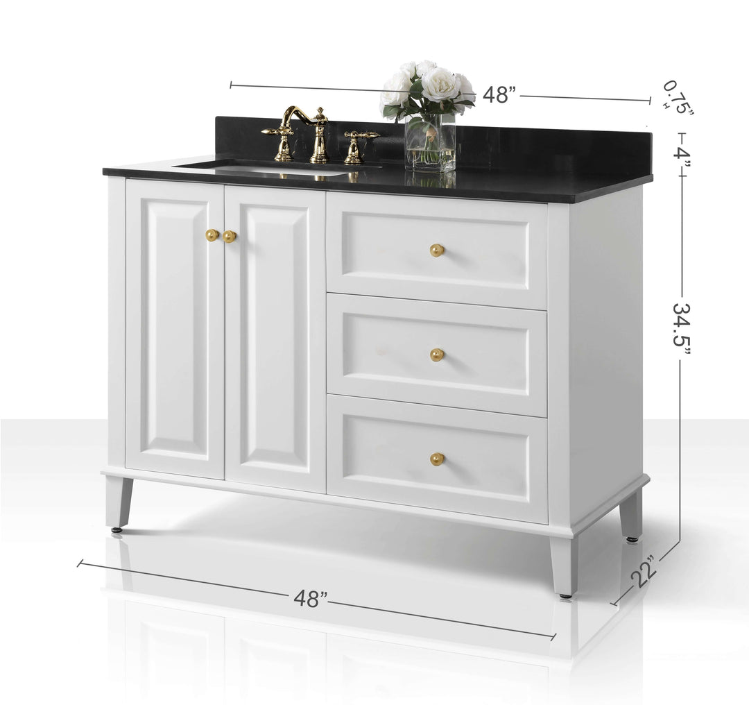Hannah 42" & 48" Bathroom Vanity Set - Solid Wood with Quartz Top