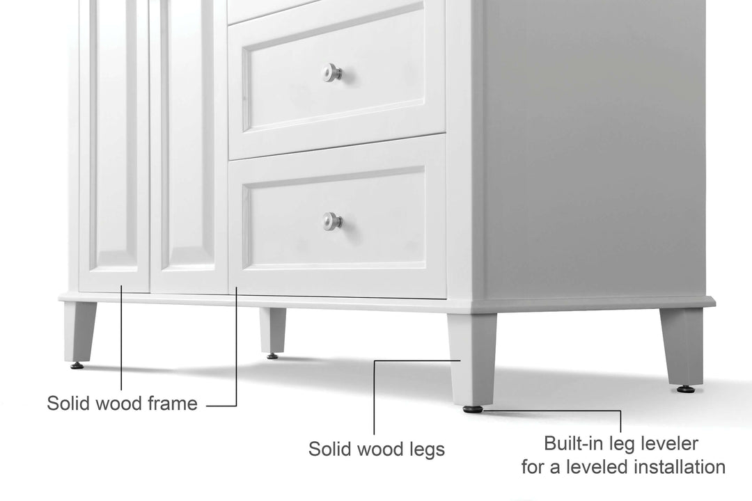 Hannah 42" & 48" Bathroom Vanity Set - Solid Wood with Quartz Top