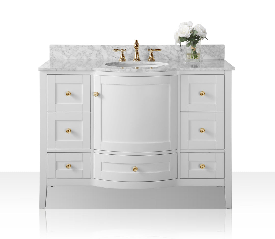 Lauren 42" & 48" Bathroom Vanity Set - Solid Wood & Marble Top