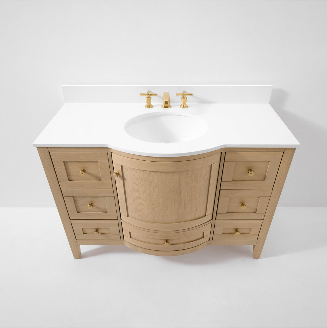 Lauren 42" & 48" Bathroom Vanity Set - Solid Wood & Marble Top