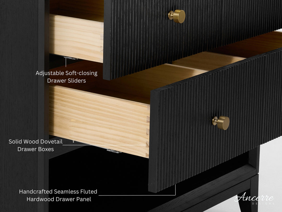 Momo Modern Oak Vanity with White Quartz Top & Gold Knobs