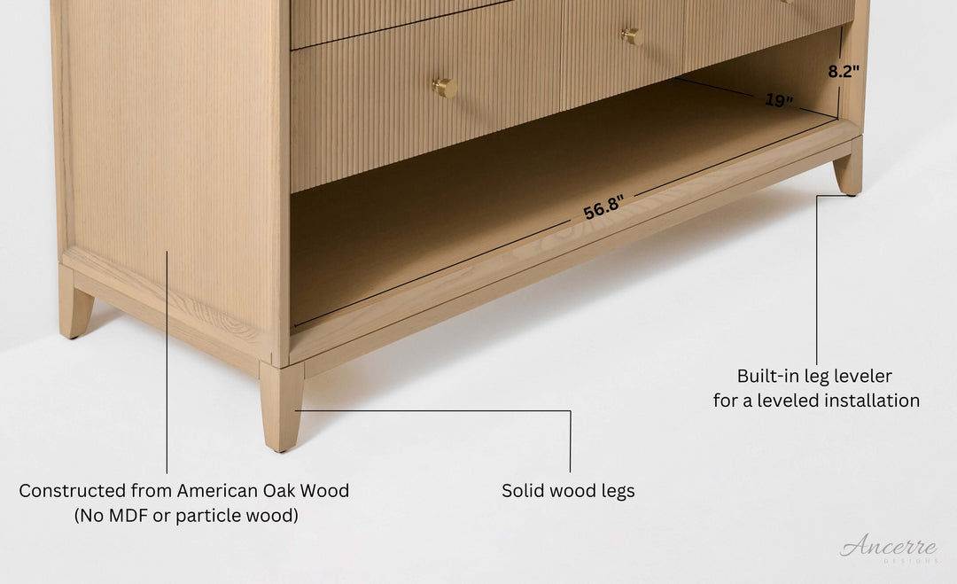 Momo Modern Oak Vanity with White Quartz Top & Gold Knobs