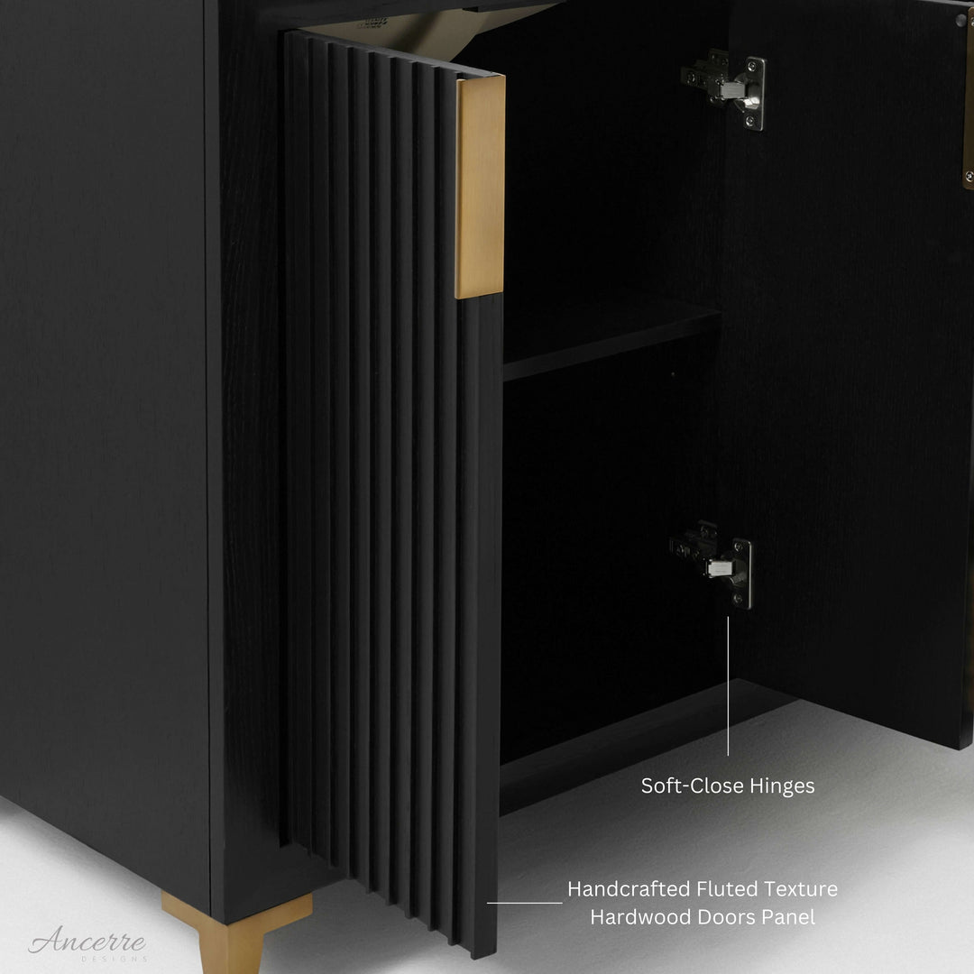 Turlington Oak Vanity with White Quartz Top & Gold Hardware