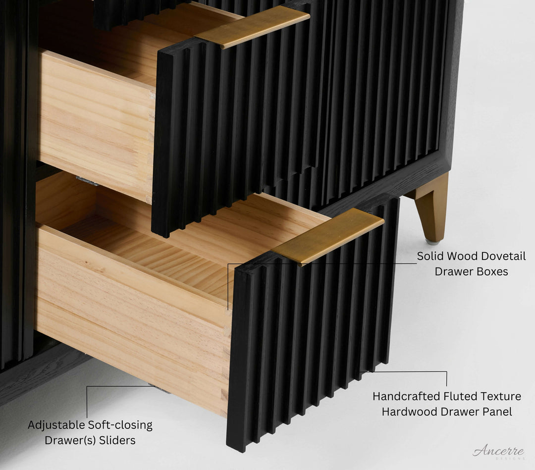 Turlington Oak Vanity with White Quartz Top & Gold Hardware