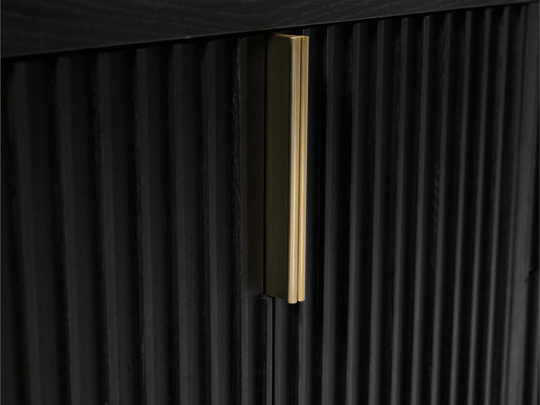 Turlington Oak Vanity with White Quartz Top & Gold Hardware