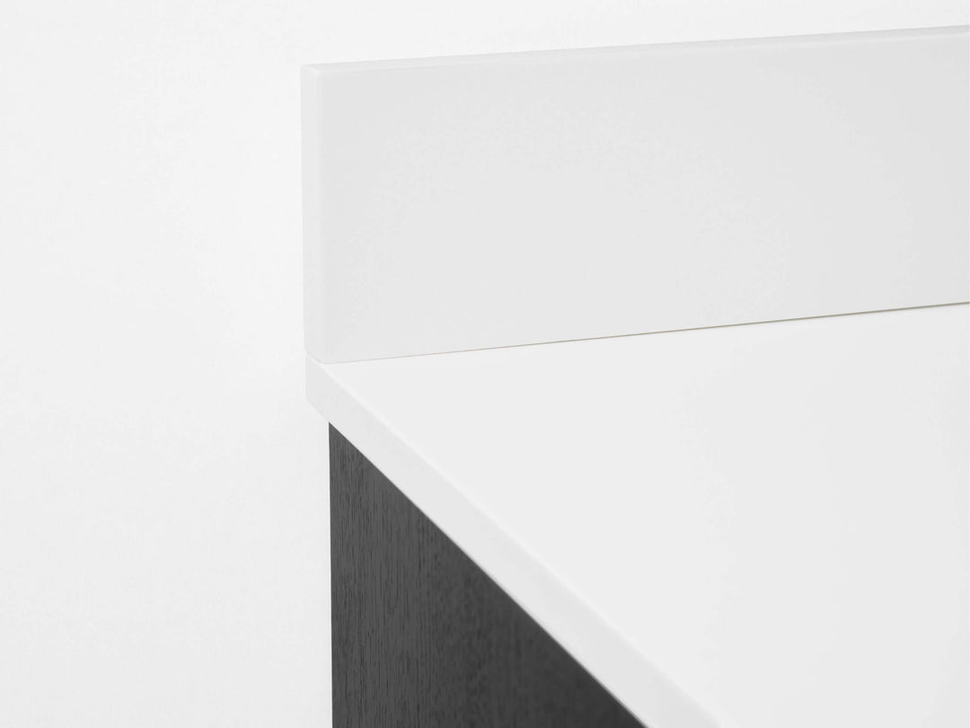 Turlington Oak Vanity with White Quartz Top & Gold Hardware