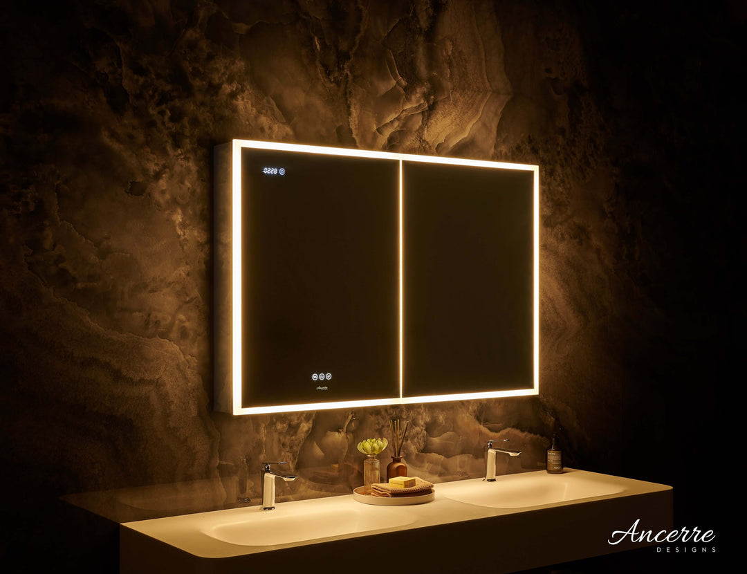 Pagani LED Mirror Cabinet with Defogger, Dimmer & USB - 24-48"