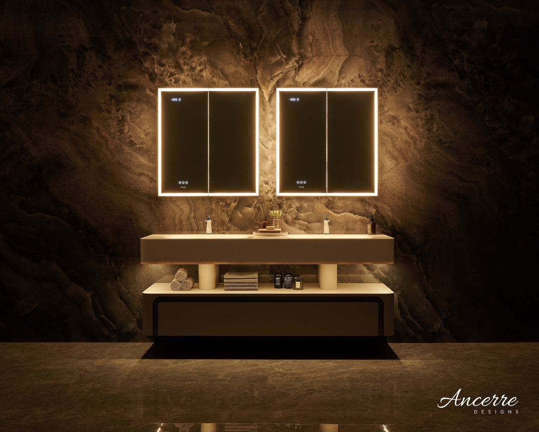 Pagani LED Mirror Cabinet with Defogger, Dimmer & USB - 24-48"