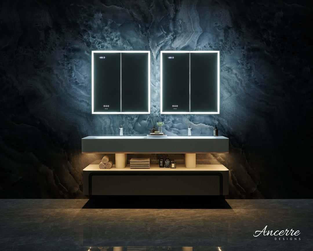 Pagani LED Mirror Cabinet with Defogger, Dimmer & USB - 24-48"