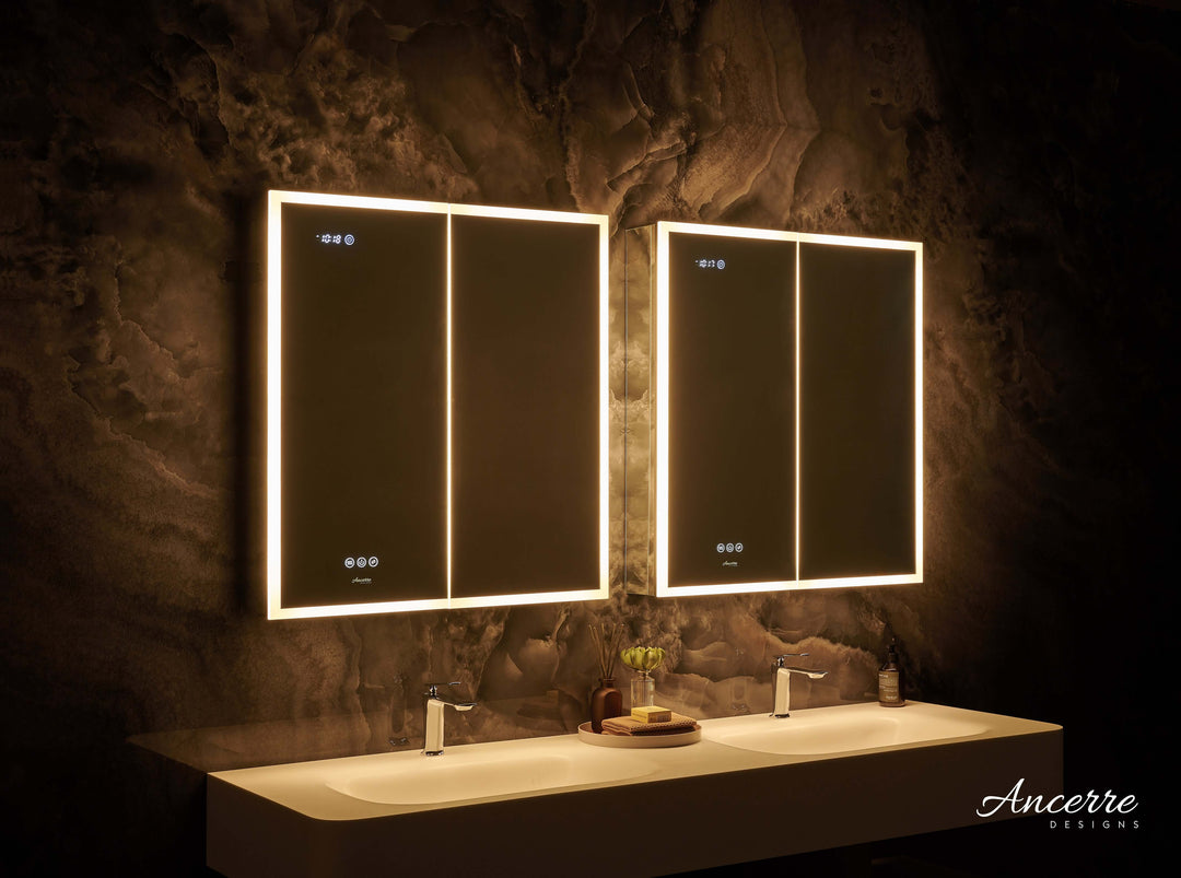 Pagani LED Mirror Cabinet with Defogger, Dimmer & USB - 24-48"