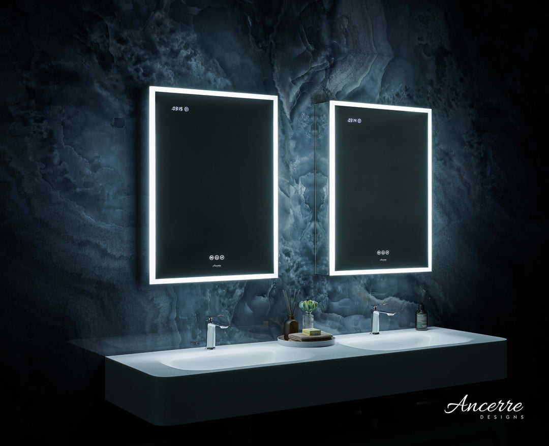 Pagani LED Mirror Cabinet with Defogger, Dimmer & USB - 24-48"