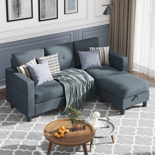 3-Seat Modern Sectional Sofa with Reversible Chaise – Contemporary Comfort for Modern Living