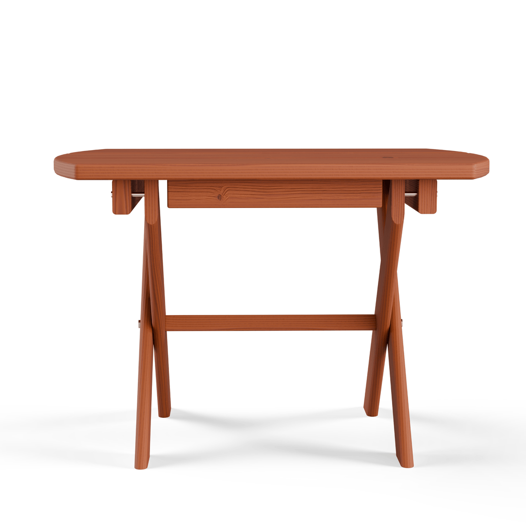 Folding Oval End Table – Yellow Pine by Keystone Amish Co.