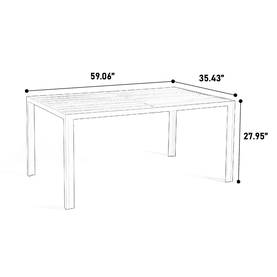 7-Piece Patio Dining Set with Table and 6 Stackable Textilene Chairs, Brown