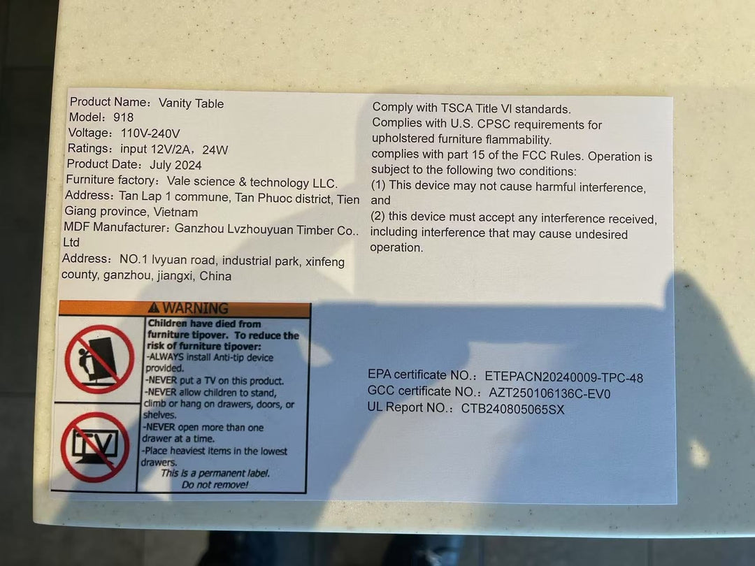 29.2" Compact White Vanity Table with LED Mirror, Charging Station, Stool