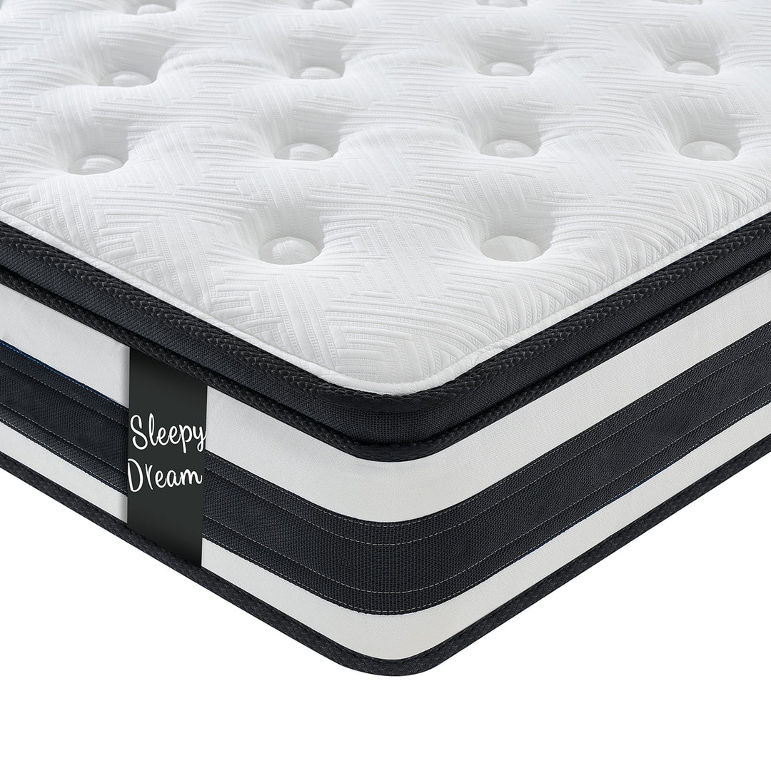 12" Queen Hybrid Mattress with Memory Foam & Cool Oeko-Tex Cover