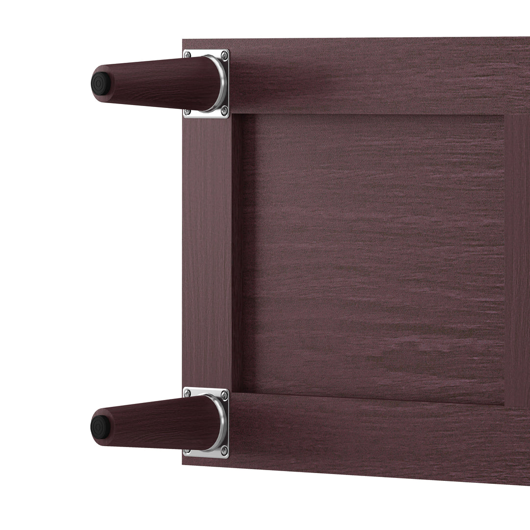 70" Rattan 4-Door Buffet Cabinet with Adjustable Shelves, Brown