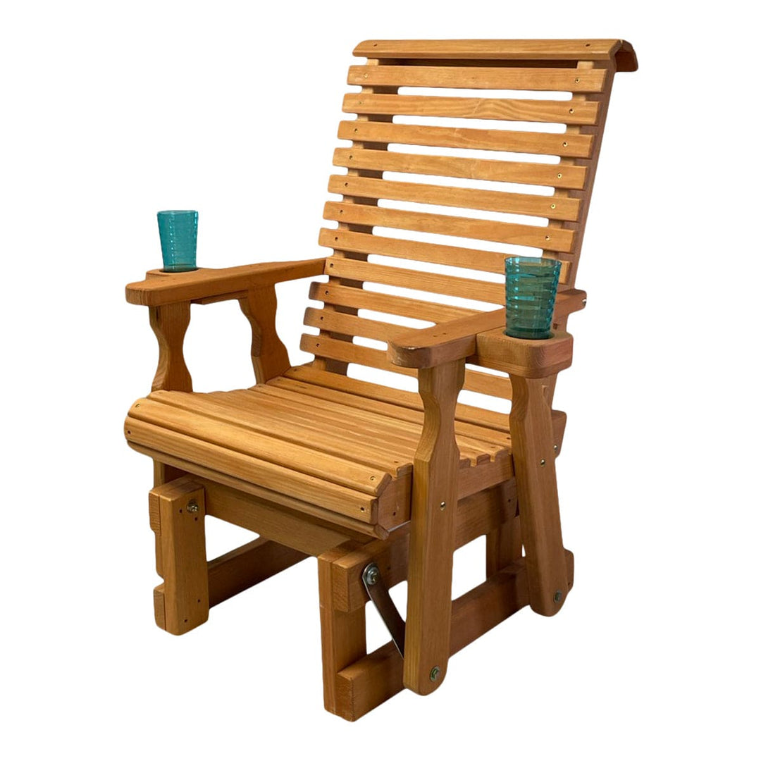 High Back Roll Back Glider Chair – 600 lb Capacity by Amish Casual