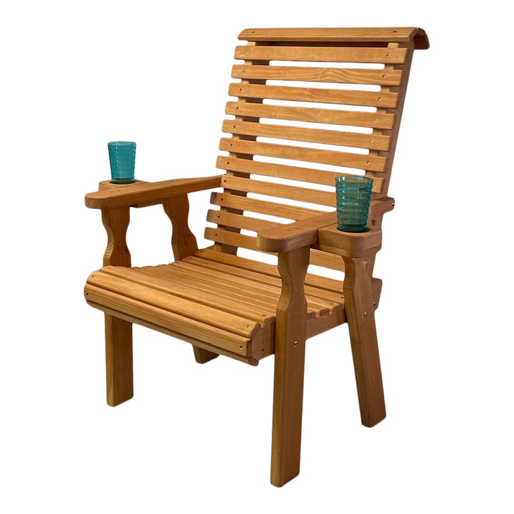 High Back Roll Back Patio Chair – 600 lb Treated Pine by Amish Casual