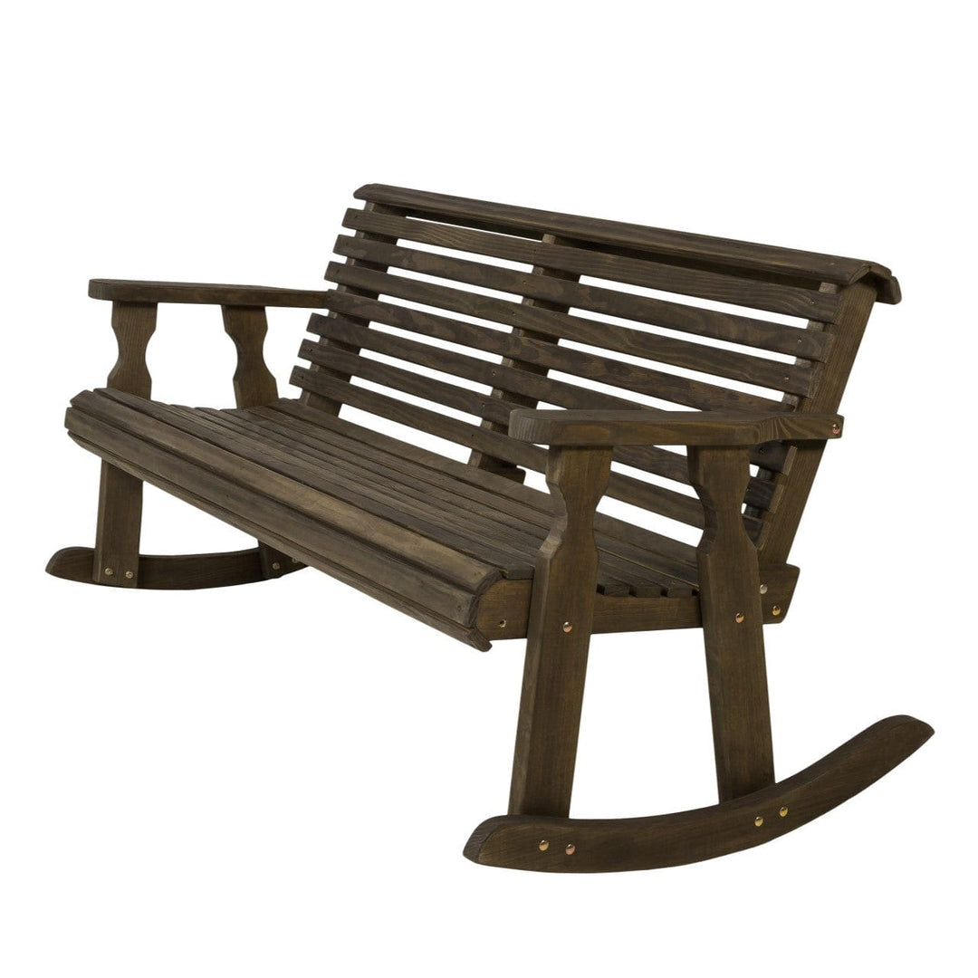 Roll Back Outdoor Double Rocker Bench – 800 lb Capacity by Amish Casual