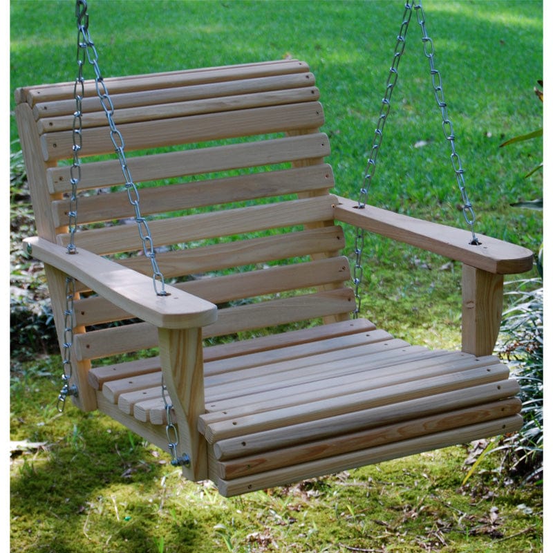 Roll Back Swing Chair – Cypress Wood by LA Swings