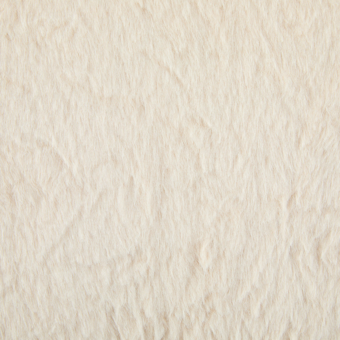 Albi Indoor Cozy Armchair-Style Bean Bag, Beige Faux-Fur, Ergonomic Design