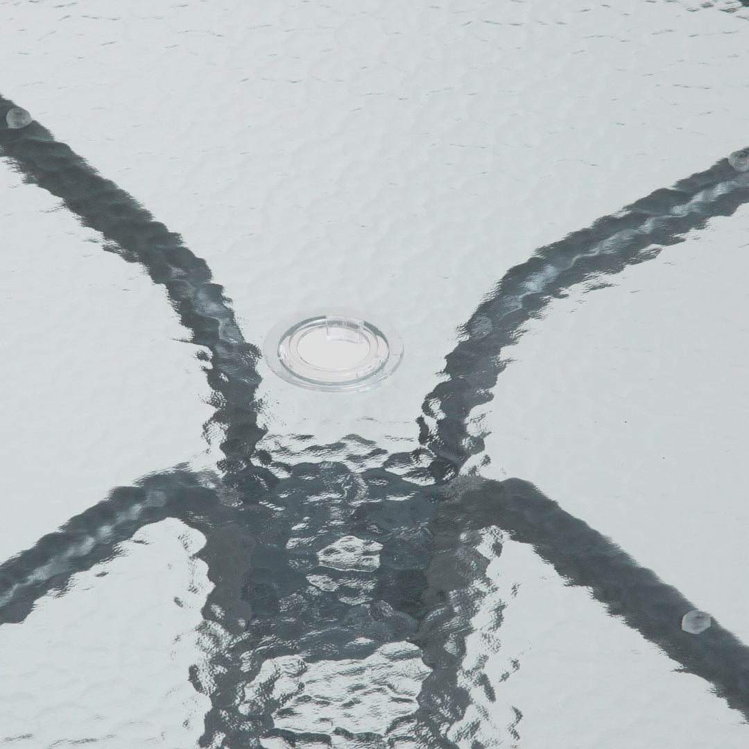 Sierra 6-Piece Black Patio Dining Set with Folding Chairs & Umbrella – Portable Outdoor Garden Table Set