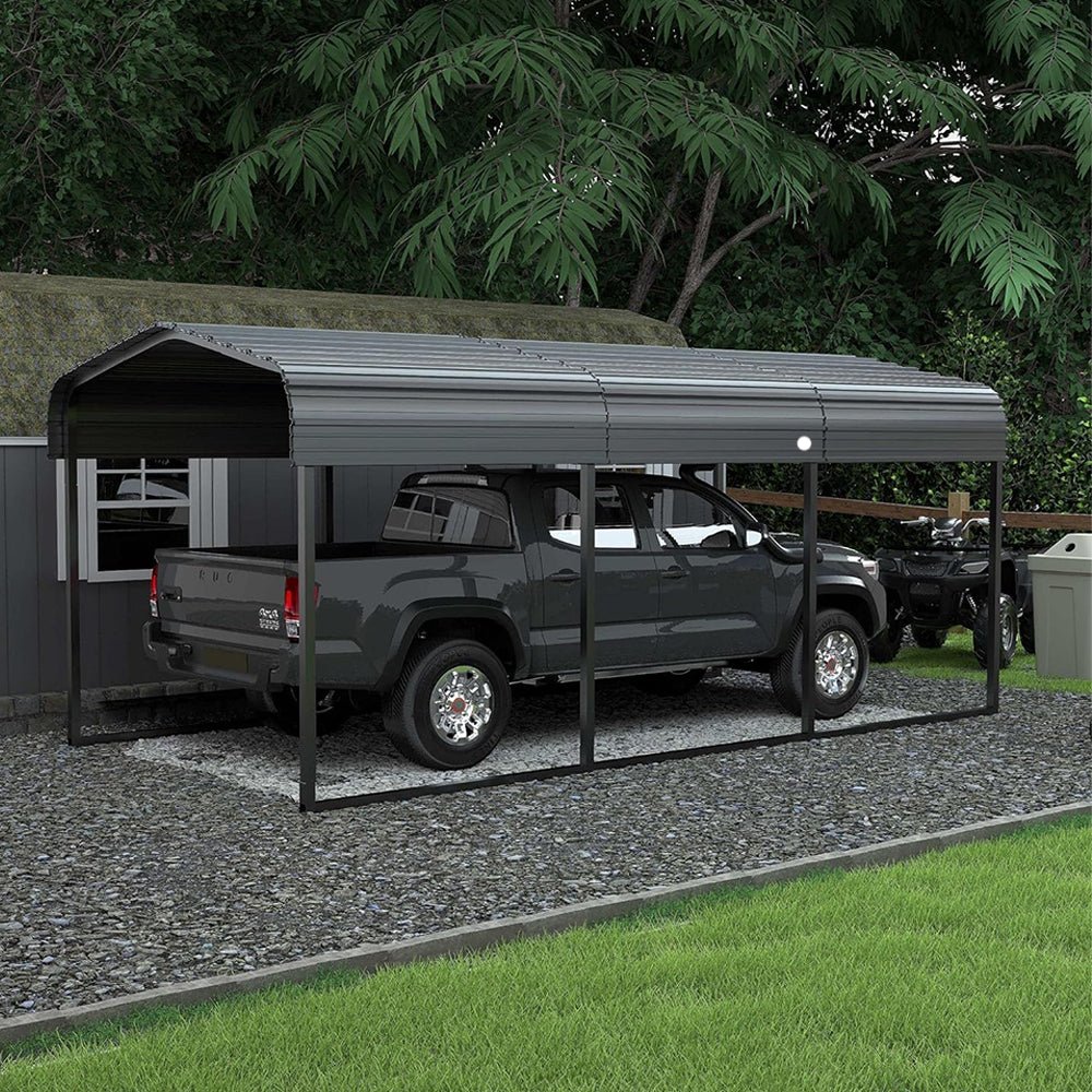 10x15FT Heavy-Duty Outdoor Metal Carport for Cars, Trucks & Boats