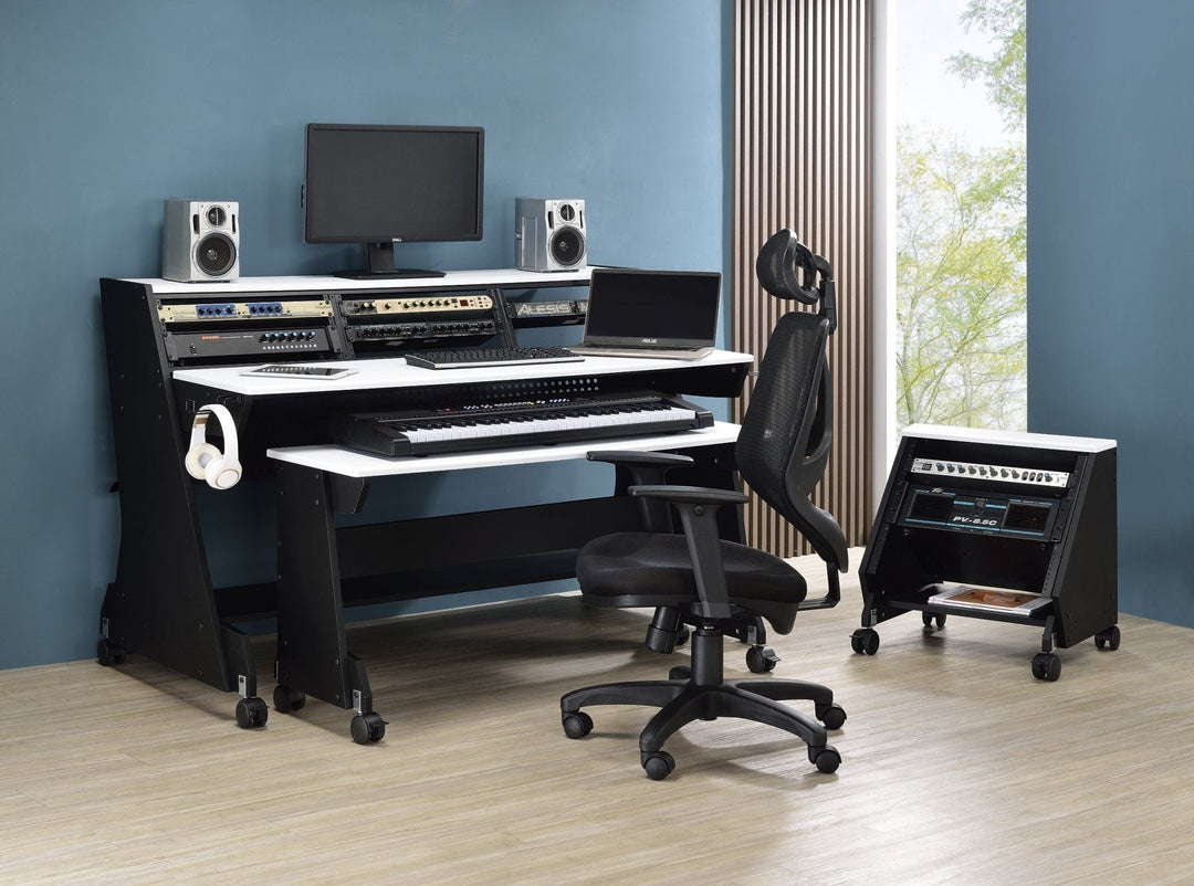 Musiea EX88 Studio Desk for 88-Key Keyboards with Rack Cabinet