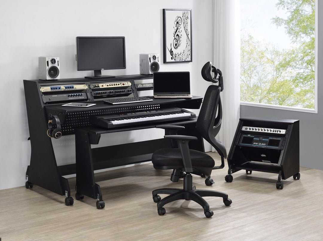 Musiea EX88 Studio Desk for 88-Key Keyboards with Rack Cabinet