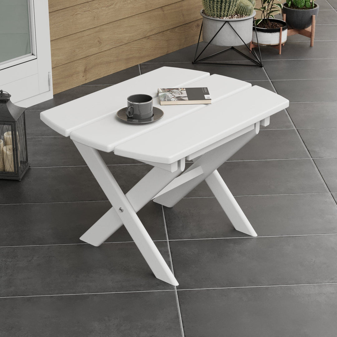 Folding Oval End Table – Yellow Pine by Keystone Amish Co.