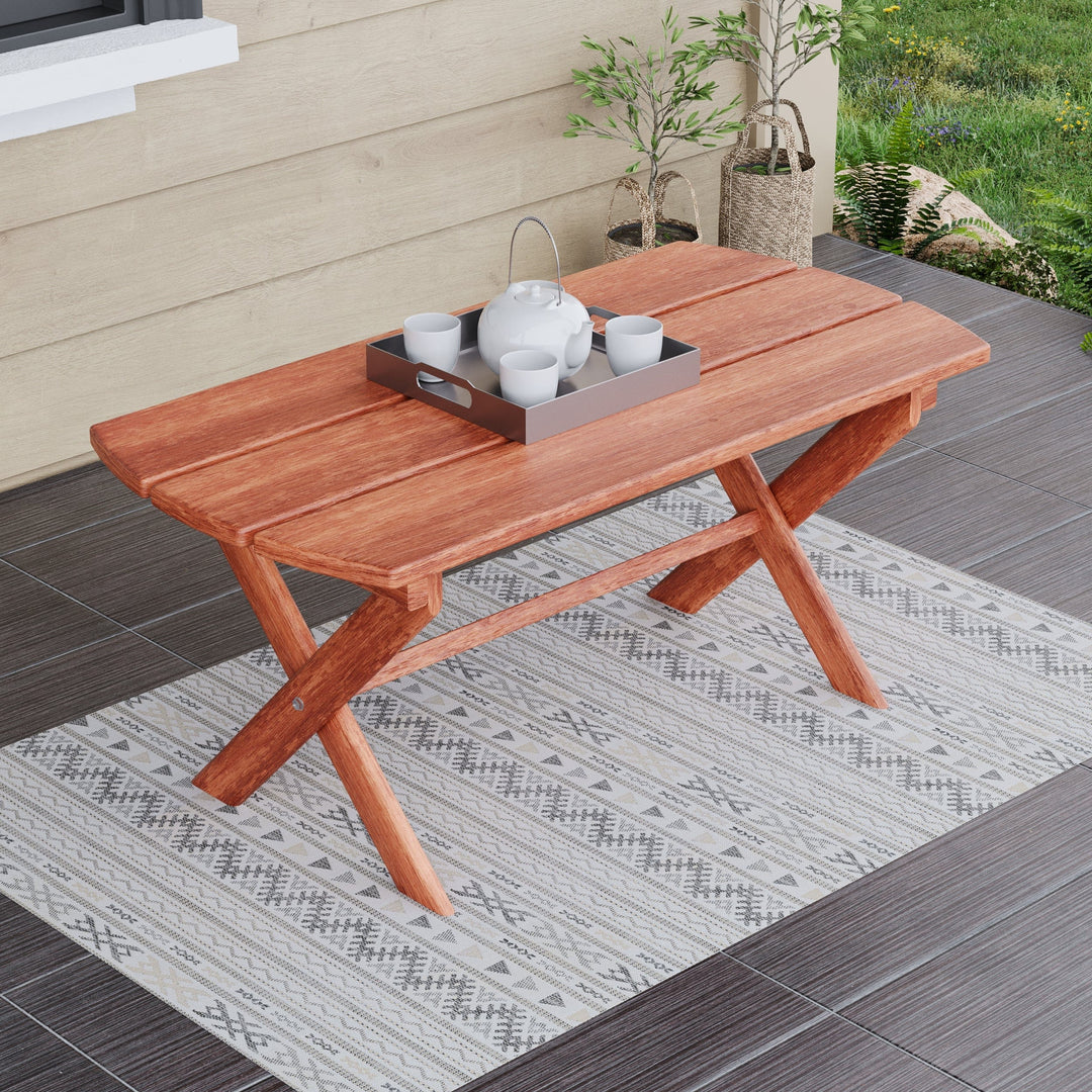 Folding Oval Coffee Table – Red Cedar by Keystone Amish Co.